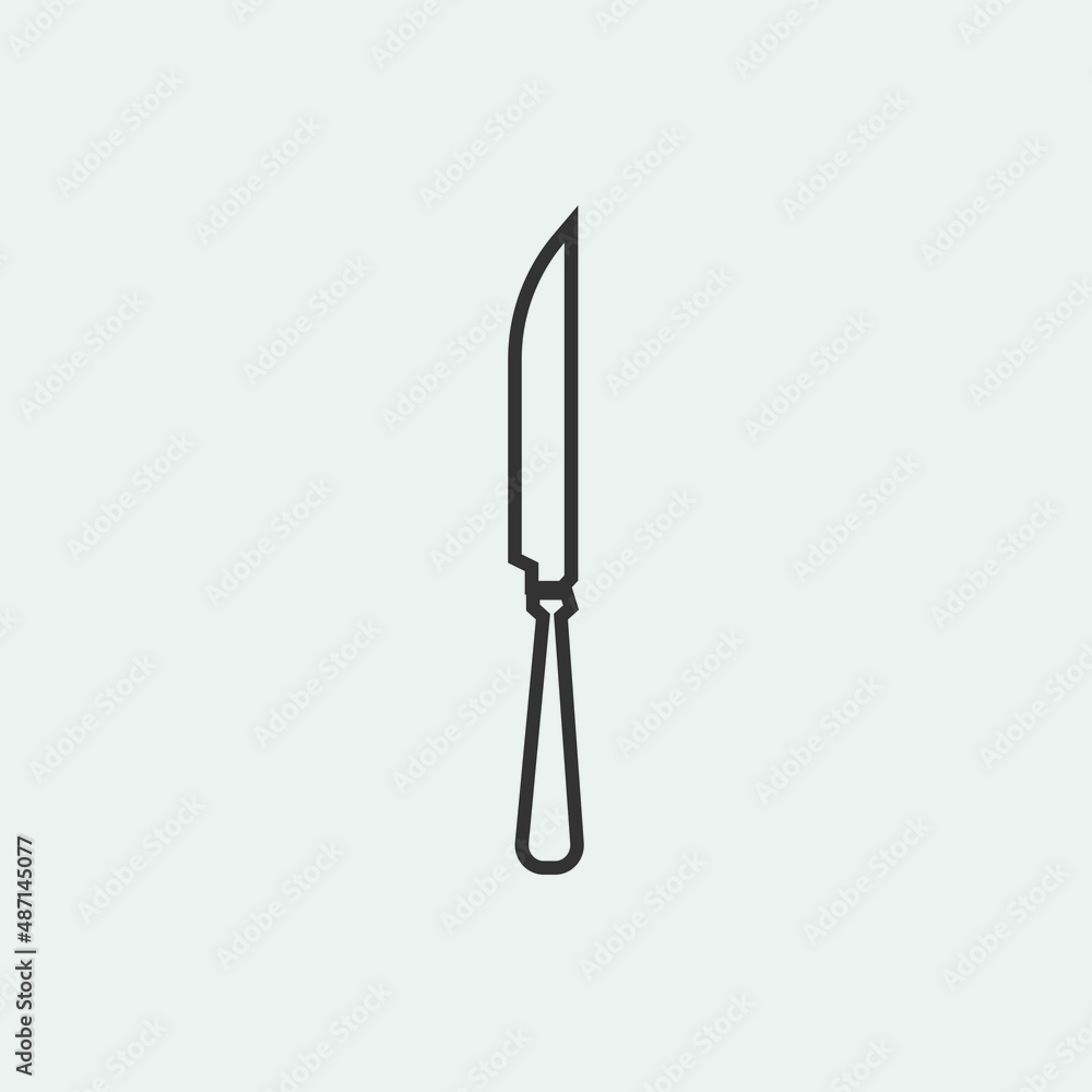 Cutlery knife vector icon illustration sign Cutlery knife vector icon illustration sign