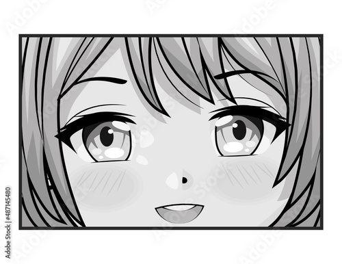 beautiful face girl anime