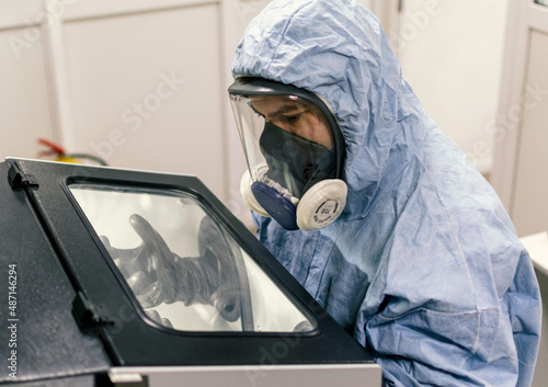 doctor with protection suite