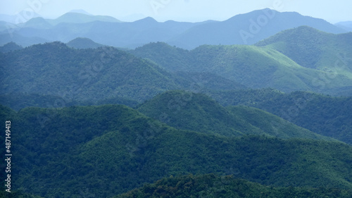 hill evergreen forest lanscape,tropical ecology conservation. © swisoot