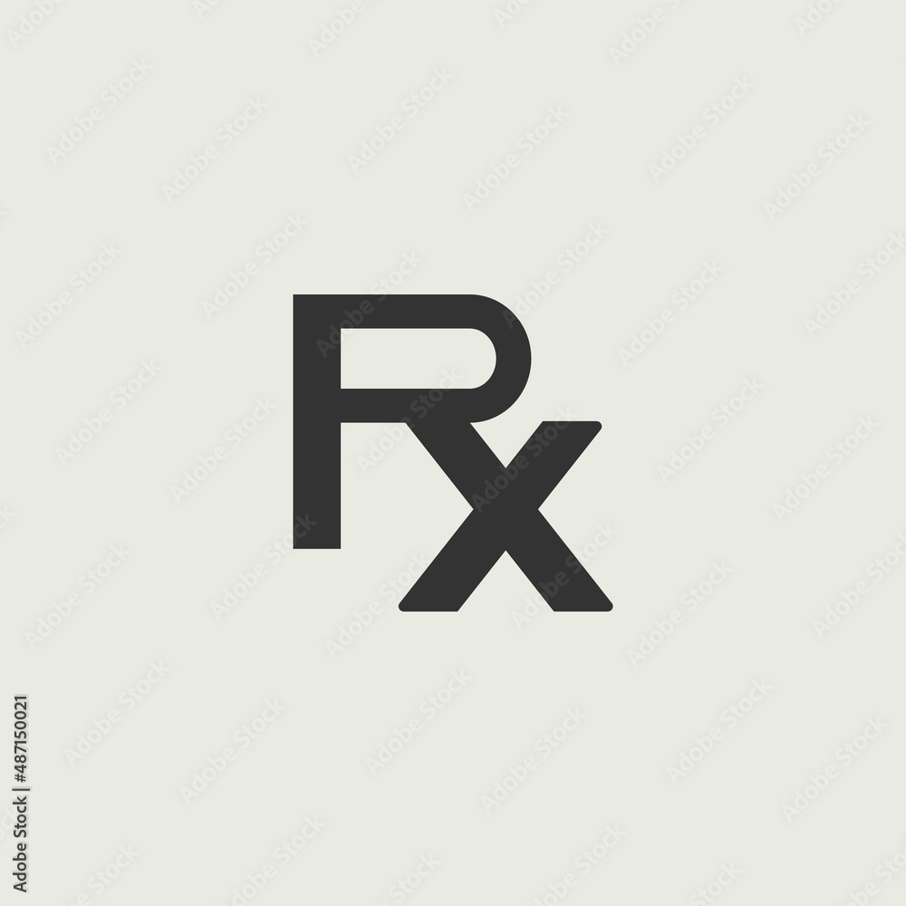 Fototapeta premium Prescription vector icon illustration sign