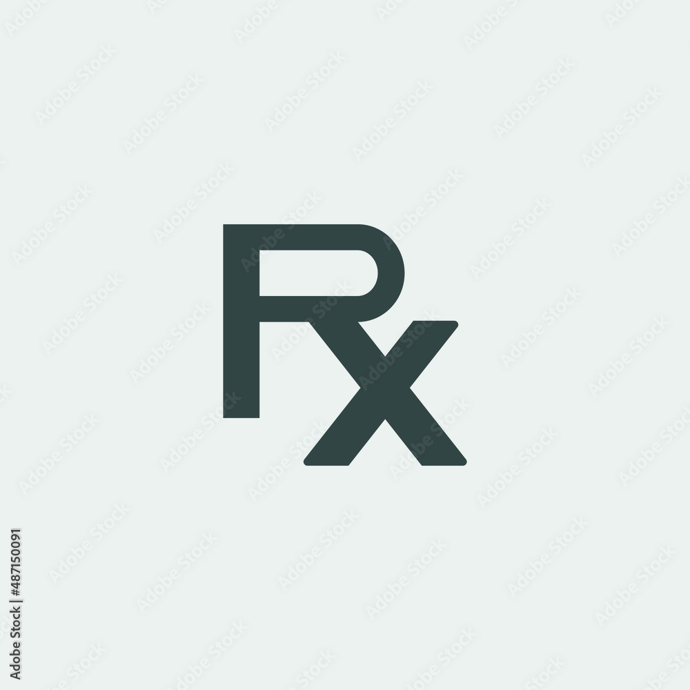 Fototapeta premium Prescription vector icon illustration sign