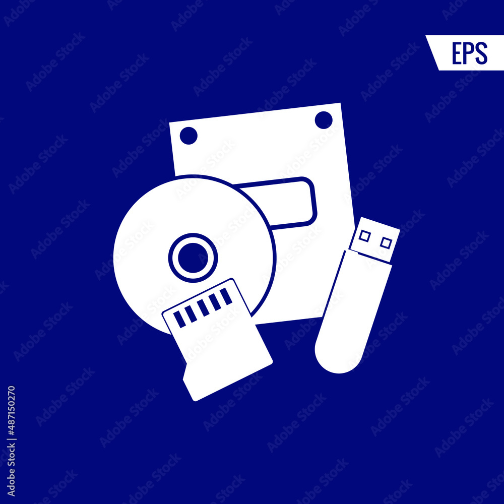 Storage devices vector icon illustration sign Storage devices vector icon illustration sign