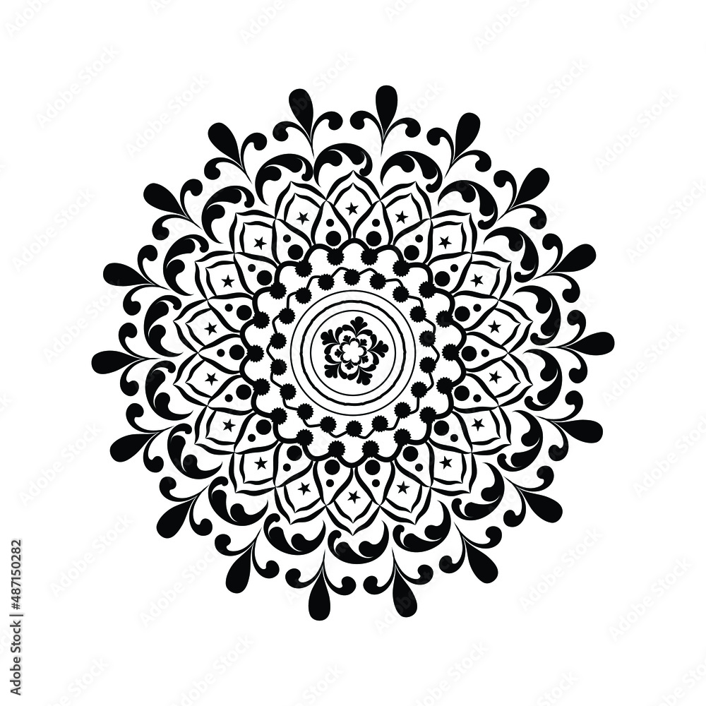 Natural decorative mandala vector for your any kind of media printout. - Vector