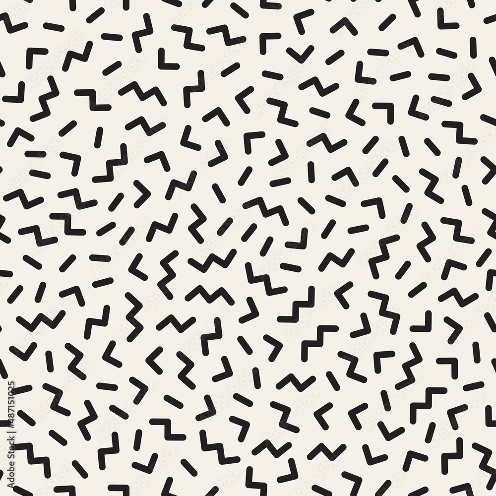 Vector seamless pattern. Repeating geometric abstract elements. Stylish monochrome background design. Vector seamless pattern. Repeating geometric abstract elements. Stylish monochrome background design.