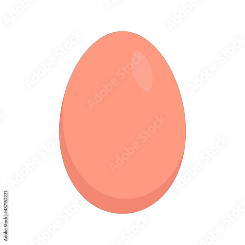 easter chicken egg in red color isolated