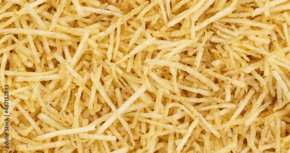 Backdrop of potato straw or shoestring potato Backdrop of potato straw or shoestring potato