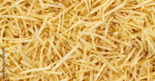 Backdrop of potato straw or shoestring potato