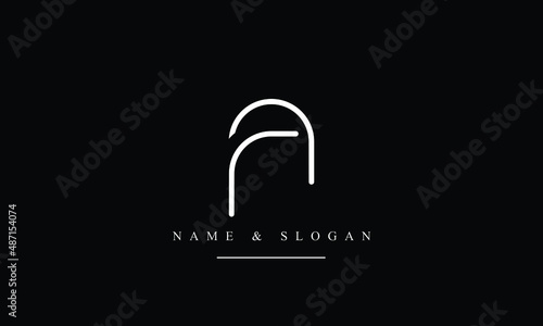 RN, NR, R, N abstract letters logo monogram