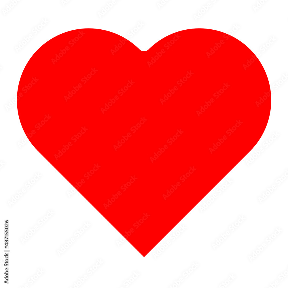 Red heart shape isolated on white background, illustration vector Red heart shape isolated on white background, illustration vector