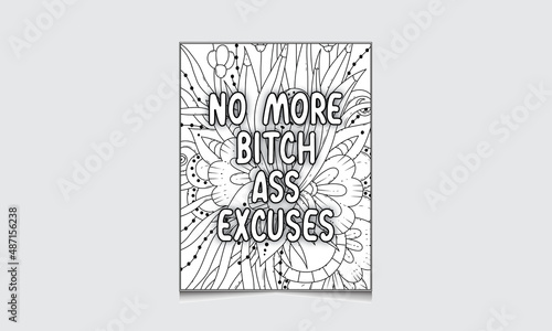 Coloring Page For Adults Black And White Pattern Phrase Rude Rords Zentangle Coloring Book for Grown Ups Antistress Swearing Word Coloring Page For adult