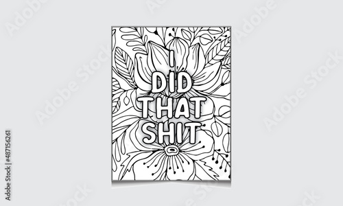 Coloring Page For Adults Black And White Pattern Phrase Rude Rords Zentangle Coloring Book for Grown Ups Antistress Swearing Word Coloring Page For adult