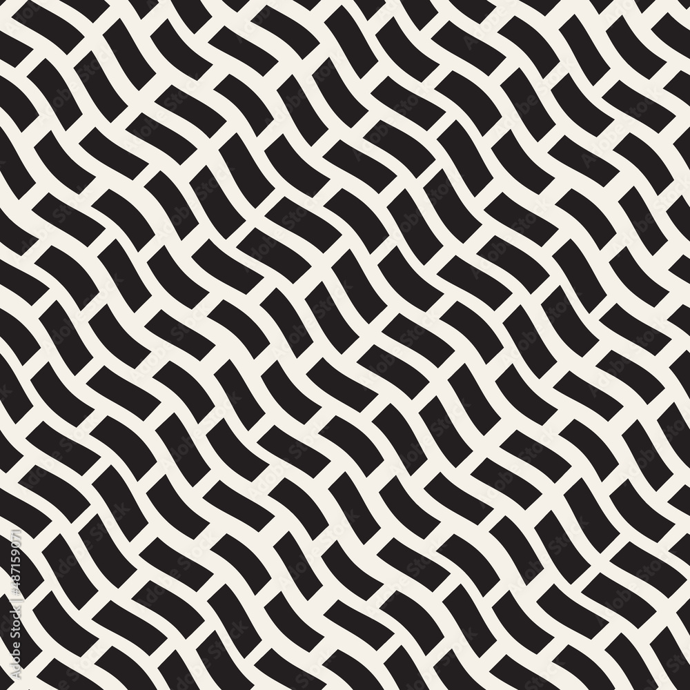 Vector seamless pattern. Repeating geometric abstract elements. Stylish monochrome background design. Vector seamless pattern. Repeating geometric abstract elements. Stylish monochrome background design.