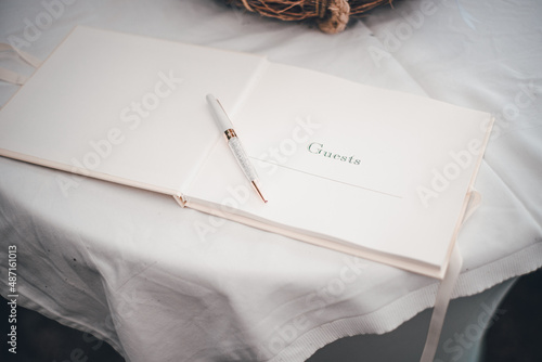 Photos Guest book at a wedding reception