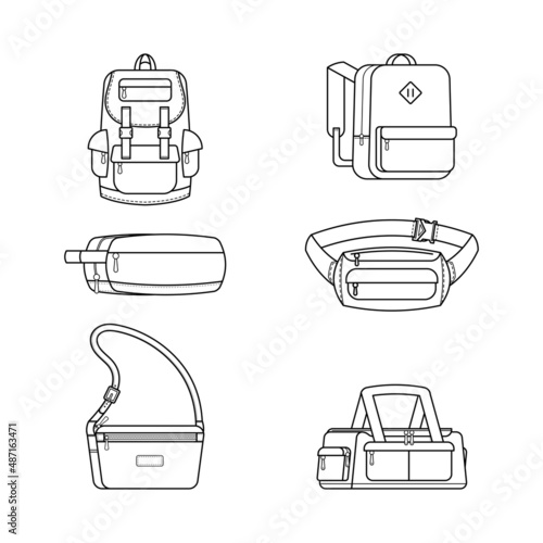 Bag icon collection, Vector illustration eps.10 photo