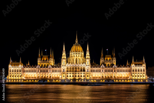 Building of parliament om the river Dunai in Budapest  photo