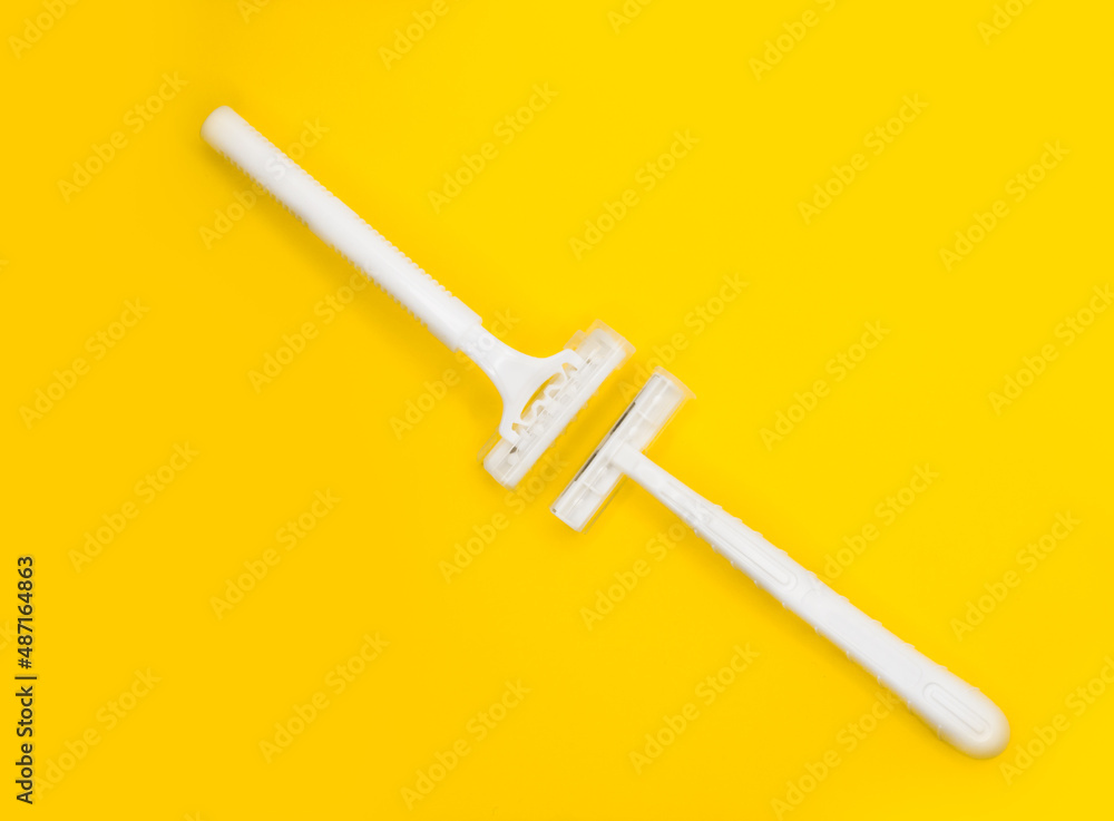 Shaving machine, minimalistic yellow background. Shaving machine, minimalistic yellow background.