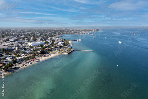 la paz bcs baja california sur mexico aerial view panorama photo