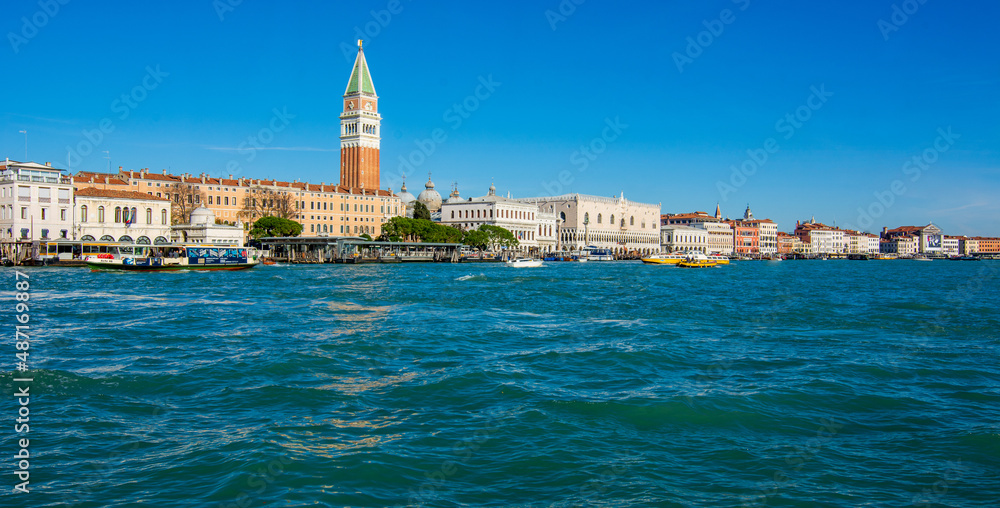 the beautiful Venice seen from the Lagoon