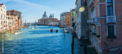 the Grand Canal in Venice crosses the Dorsoduro district © corradobarattaphotos