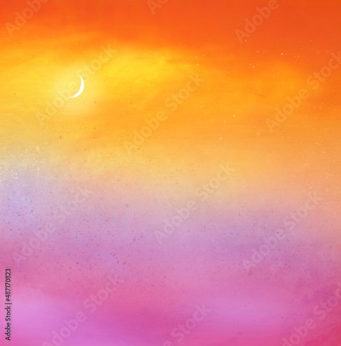 Romantic sunset sky as natural background © suns07butterfly