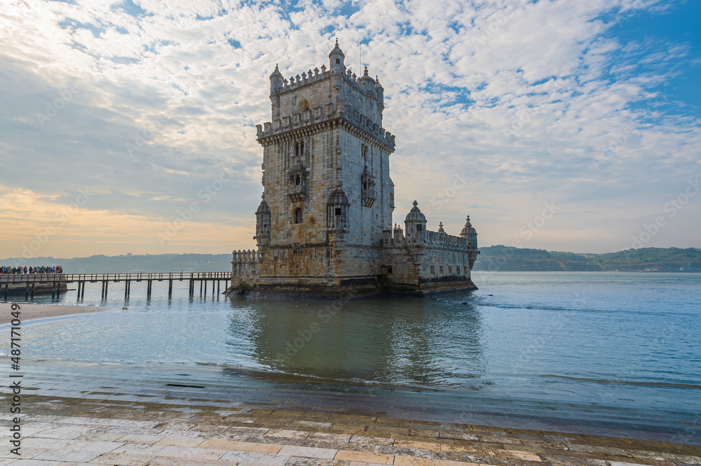 Exterior of Torre de Belem/Belem Tower - Tagus River, Lisbon, Portugal