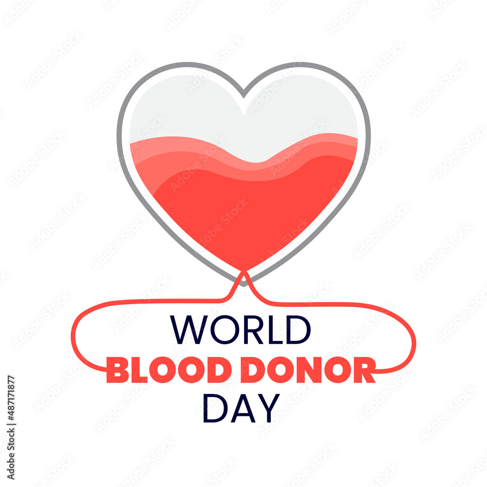 world blood donor day June 14th vector. blood donor day