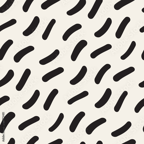 Vector seamless pattern. Repeating geometric abstract elements. Stylish monochrome background design.