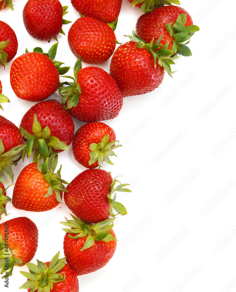Strawberries isolated over white background Strawberries isolated over white background