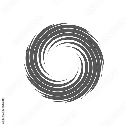 Whirlwind, whirlpool. Flat vector illustration isolated on white background.