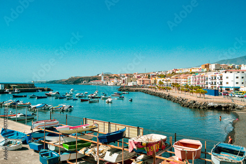 Fishing village with boats. Canary Islands