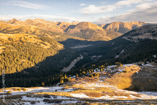 View down on I-70 from near Loveland Pass