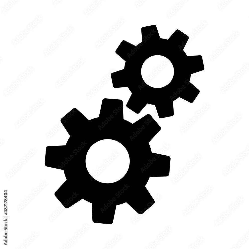 Large and small gear side by side Large and small gear side by side