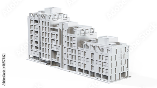 3D render of modern houses