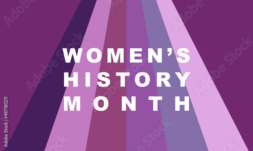 Women's History Month - card, poster, template, background. Vector EPS 10