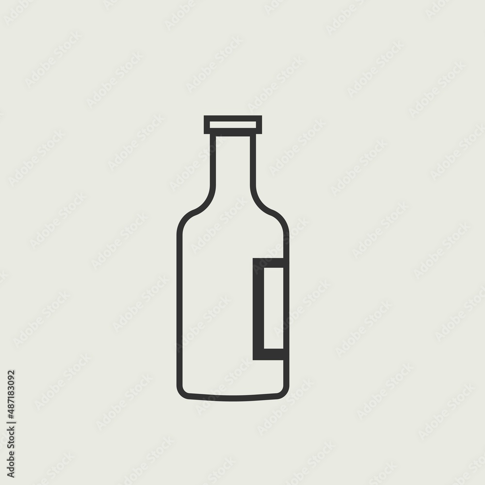 Bottle of beer vector icon illustration sign Bottle of beer vector icon illustration sign