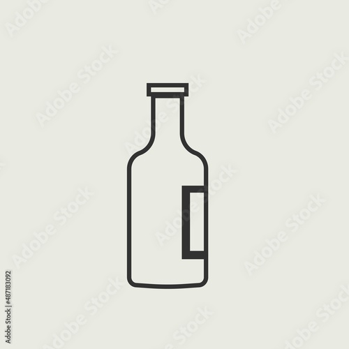 Bottle of beer vector icon illustration sign