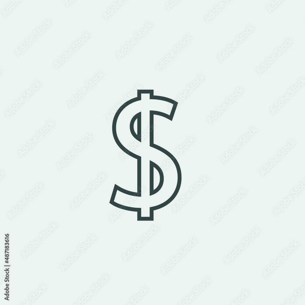 Dollar sign vector icon illustration sign Dollar sign vector icon illustration sign