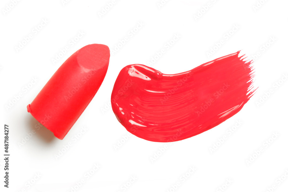 Lipstick swatch isolated on white background Lipstick swatch isolated on white background