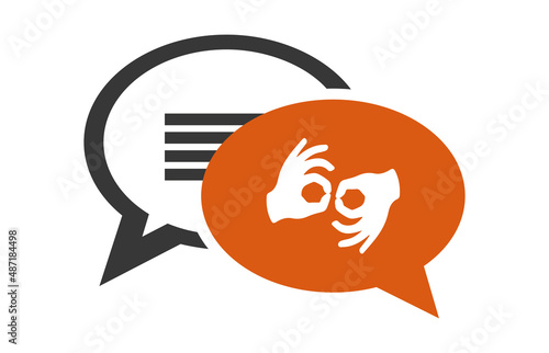 Logo langage des signes.