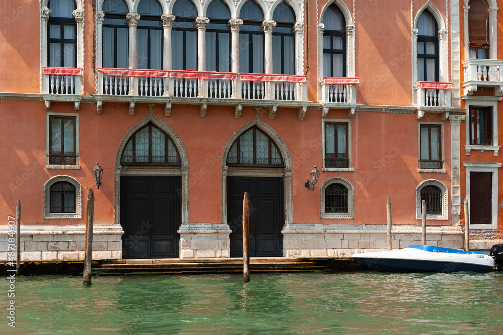Building in front of canal, Venice, Italy