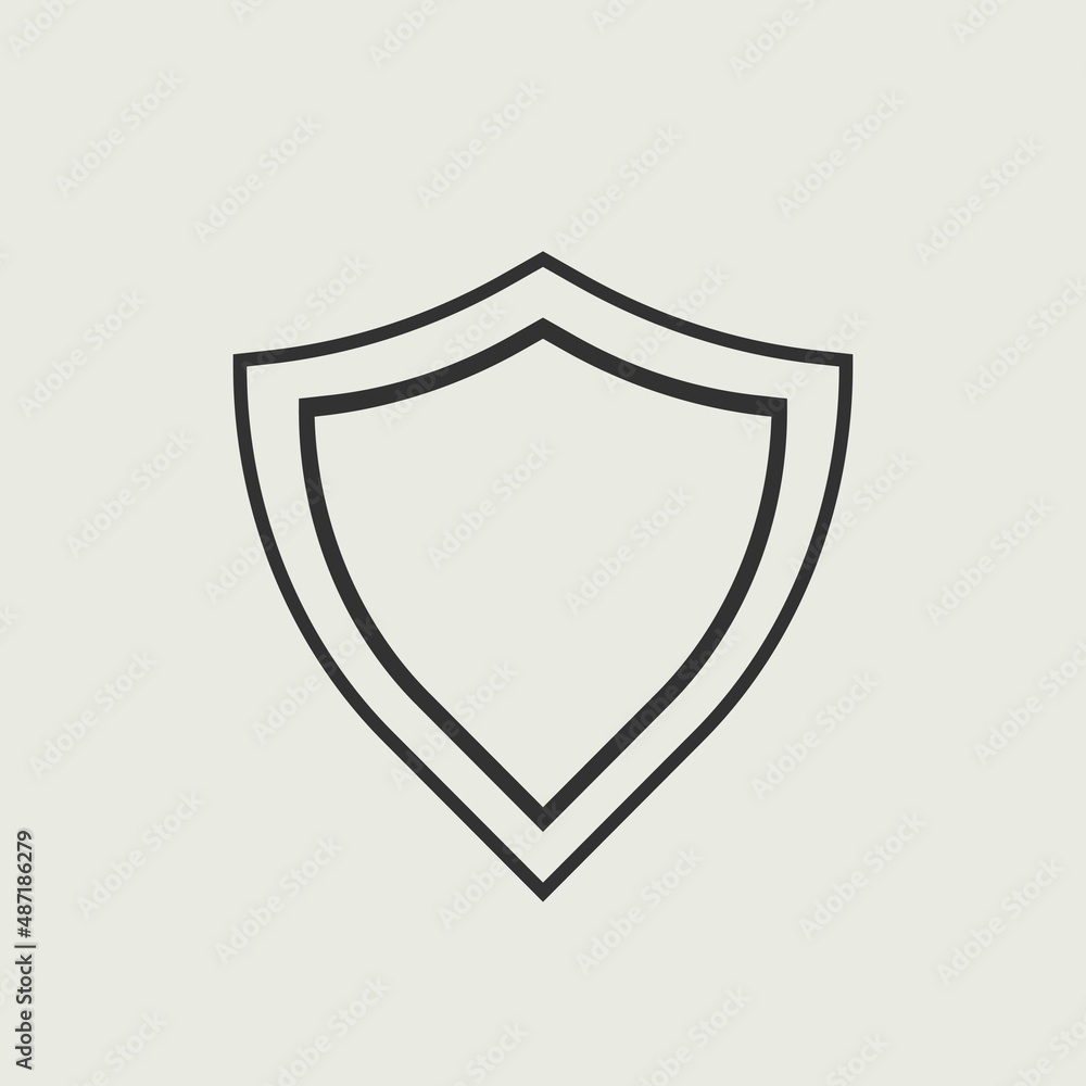 Shield vector icon illustration sign Shield vector icon illustration sign