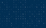 Seamless background pattern of evenly spaced white freestyle skiing symbols of different sizes and opacity. Vector illustration on dark blue background with stars