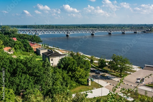 Obraz na płótnie Most na Wiśle w Płocku w salonie