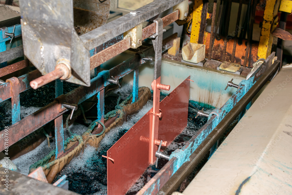 galvanic baths for electrolytic copper plating