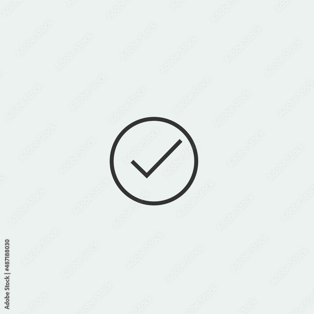 Check mark vector icon illustration sign Check mark vector icon illustration sign
