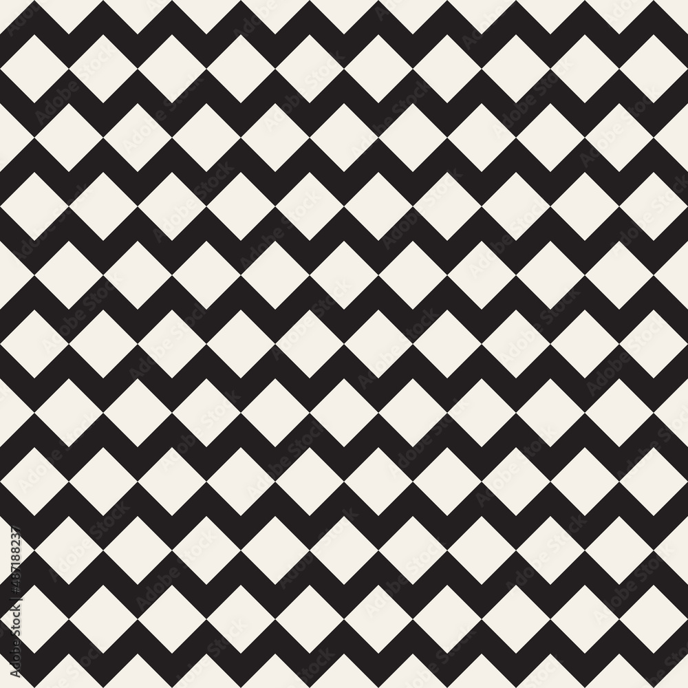 Vector seamless pattern. Repeating geometric abstract elements. Stylish monochrome background design. Vector seamless pattern. Repeating geometric abstract elements. Stylish monochrome background design.