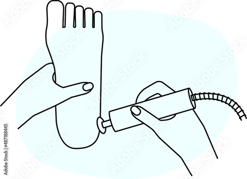 Hardware pedicure vector illustartion of foot care for icon