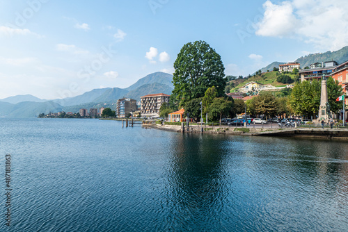 The promenade of Omegna on the Lake Orta