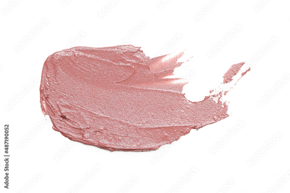 Brown creamy makeup sample isolated on white background. Decorative cosmetic smear. Brown creamy makeup sample isolated on white background. Decorative cosmetic smear.